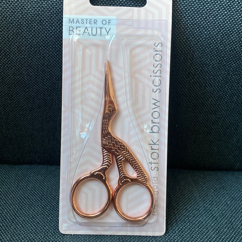 Rose Gold Stork Brow Scissors